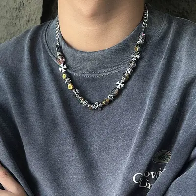 Titanstahl Möbius Ring Anhänger Halskette, Herren Hip-Hop Stil - 8