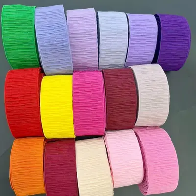 Gefaltetes Nylon-Gummiband in Farbe, für Damenröcke und Hosenbünde