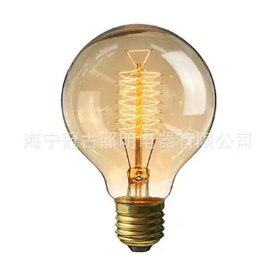 G80 Edison Bulb 40W Spiral Vintage Tungsten Filament 220V