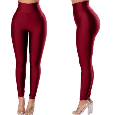 Damen-Sommerleggings mit hohem Bund und hoher Elastizität - 2