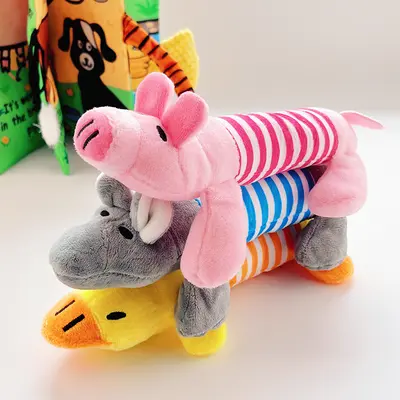 Plush Duck Cat Toy with Sound Self-Play