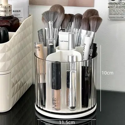 Rotating makeup brush organizer box - 9