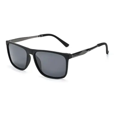 Polarized Men's Pilot Sunglasses, Matte Square Frame, HD Lenses - 6