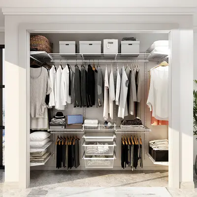 Midas Walk-in Integrated Wardrobe Metal Closet Open Storage Organizer