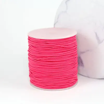 Renkli Yuvarlak Elastik Lastik İp 1,0 mm, DIY Saç Aksesuarı Malzemesi - 8