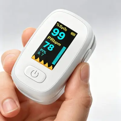 Portable Fingertip Pulse Oximeter, Medical Grade