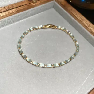 Zirconia Square Clasp Bracelet, Elegant Women's Jewelry - 13