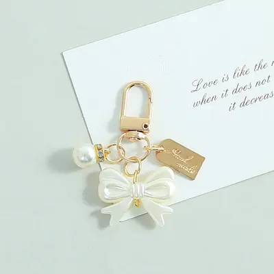 Simulated Pearl Shell Tassel Keychain, Earphone Case Accessory - 7
