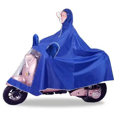 Electric vehicle raincoat, motorcycle rain cape, thickened bicycle battery car windshield, adult waterproof single and double poncho - 7