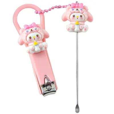 Cartoon Pattern Nail Scissors Set with Ear Cleaner - 5