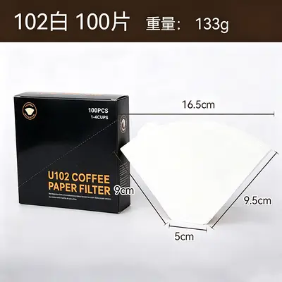Fächerförmiges Einweg-Kaffeefilterpapier, 102 g/m² - 13