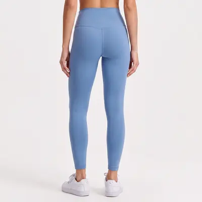Kadın Yüksek Bel Kaldırıcı 9/10 Yoga Taytı, Fırçalanmış Kumaş - 12