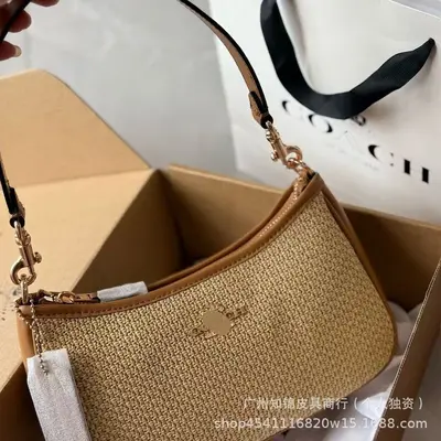 Coach Outlet 2025 Teri 25 Underarm Bag, Classic Signature Single Shoulder Handbag