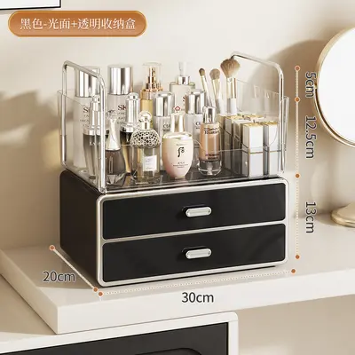 Cosmetics storage box with drawers, dustproof - 9