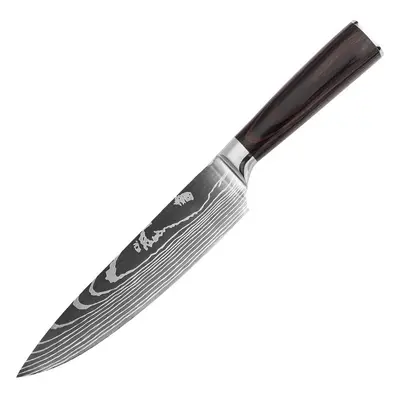 Damascus pattern kitchen knife set with chef knife - 12