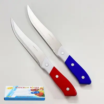 6 Inch PP Handle Sharp Chef Knife, Household Fruit Knife, Blue and Red Handle
