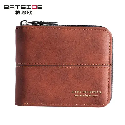 Men's Wallet with Zipper, Multiple Card Slots and Coin Pocket - 7