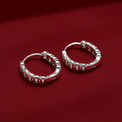 999 silver lucky coin earrings, hollow design premium quality