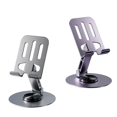 Metal phone stand 360-degree rotating foldable desktop