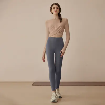 Women's Yoga Wear Set, for Pilates and Fitness, Spring-Autumn - 12