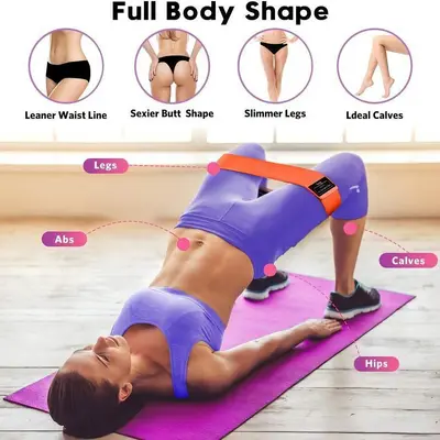 Yoga Resistance Band for Glute and Squat Training, Stretch Elastic Loop - 5