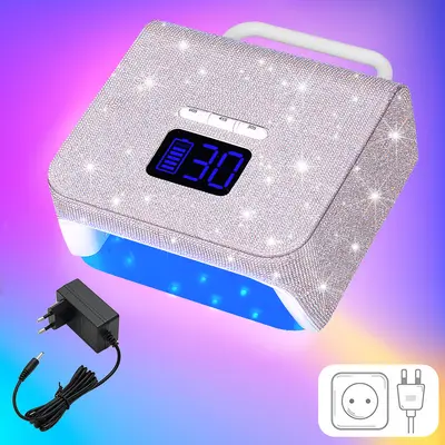 Cross-border new BY10 diamond-studded nail art phototherapy machine 220W high-power quick-drying nail gel curing lamp - 9