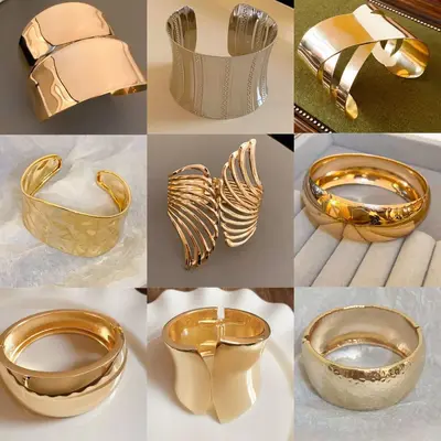 Avrupa ve Amerikan minimalist tarzı çift katmanlı içi boş kol halkası sınır ötesi abartılı bildirimi bilezik moda üst düzey mizaç takı aksesuarı