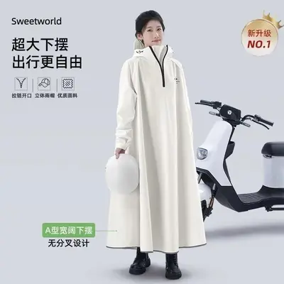 雨衣女骑车全身防暴雨摩托车男成人一体牛津布厚学生雨披电动车