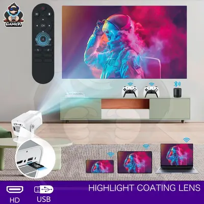 Grenzüberschreitender Private-Label HCS350MAX Gaming-Projektor Android 4K hochauflösend Heimkino 1080P tragbarer Projektor