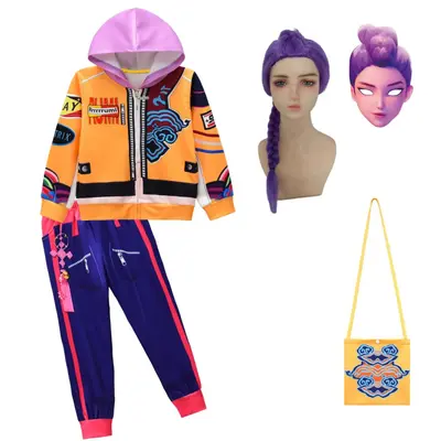 K-POP:2 bedruckte Mädchen-Kapuzenjacke mit Reißverschluss, Modell 36331