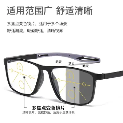 Photochromic Progressive Multifocal Reading Glasses, Blue Light Blocking - 4