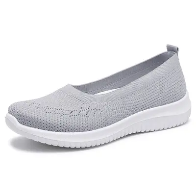 Women's Breathable Mesh Mom Shoes, Non-Slip Soft Sole, Large Sizes - 10