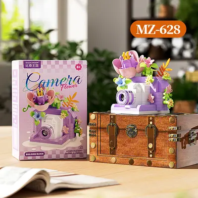 Flower Building Block Set, Instant Camera Model, Educational Toy for Children - 8