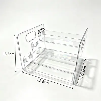 Cosmetics storage box, tiered multi-layer, dust-proof - 8