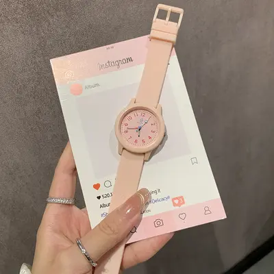 Dopamine quartz watch women silicone fresh style - 8
