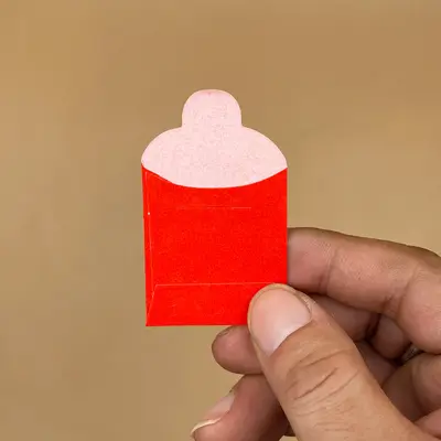 25-piece red coin envelopes, ultra mini red envelope bags, custom small red packets for weddings and door gifts.