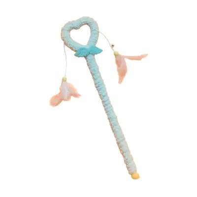 Sakura Magic Wand Cat Toy with Feather Teaser and Bell String