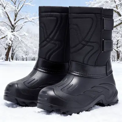 Plus Size Snow Boots, Waterproof, Non-Slip, Fleece-Lined
