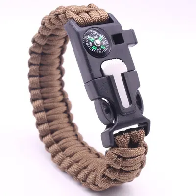 Paracord Bilezik Hayatta Kalma Bilekliği Çok Fonksiyonlu Beşi Bir Arada Çok Fonksiyonlu Dış Mekan Paracord Kamp Macerası Yedi Çekirdekli Bilezik - 8