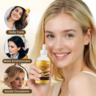 跨境TK亚马逊FUSHITING Hair Essential Oil护发精油改善毛躁精油