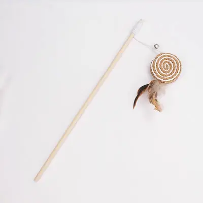 Retractable Cat Teaser Wand with Bell and Replaceable Head - 13