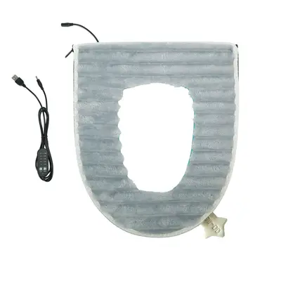 USB Heated Toilet Seat Cover, Rabbit Fleece, Washable, Temperature-Adjustable - 10