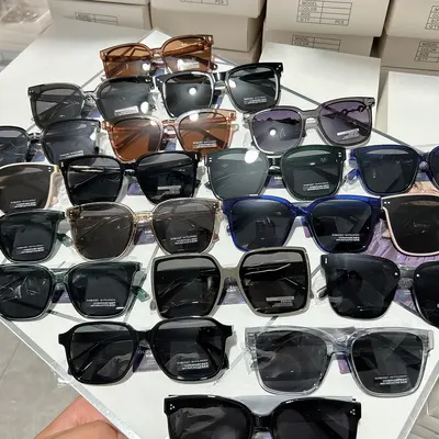 2026 new model acetate sunglasses, retro polarized sunglasses for square and round-faced women, premium trend Korean style.