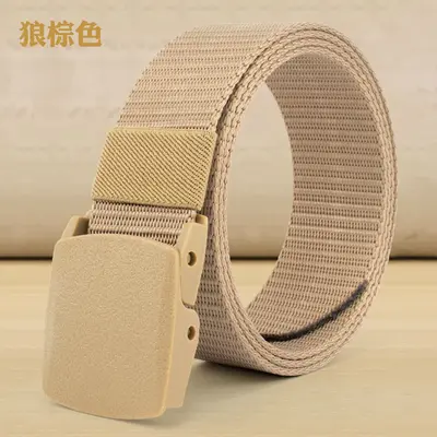 Wholesale men's belts casual versatile tactical outdoor nylon belts student military training security inspection canvas belts - 12