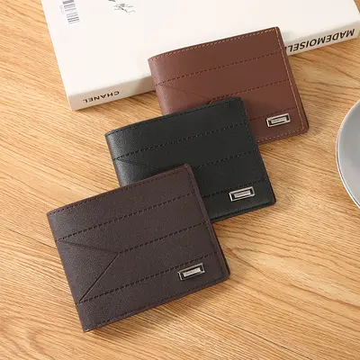 Embossed Soft Leather Short Men's Wallet with Multiple Card Slots - 5