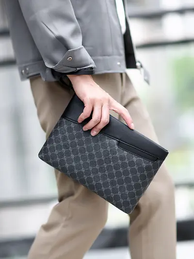 Men's Business Clutch Bag, Large Capacity, Minimalist Design - 3