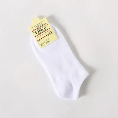 Einfarbige Baumwoll-Kurzsocken für Damen, flach geschnitten, große Größen, Geschenksocken, Zhuji-Socken, Großhandel. - 9