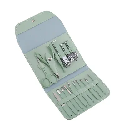 16-piece nail care kit, stainless steel manicure set