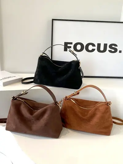 Women's Shoulder Bag, Large Capacity, Simple Commuter Design - 5