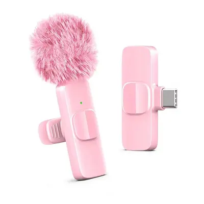 Kabelloses Ansteckmikrofon K1 Handy-Live-Streaming Aufnahmemikrofon Mini Rosa Mikrofon Rauschunterdrückung Hall Ansteckmikrofon